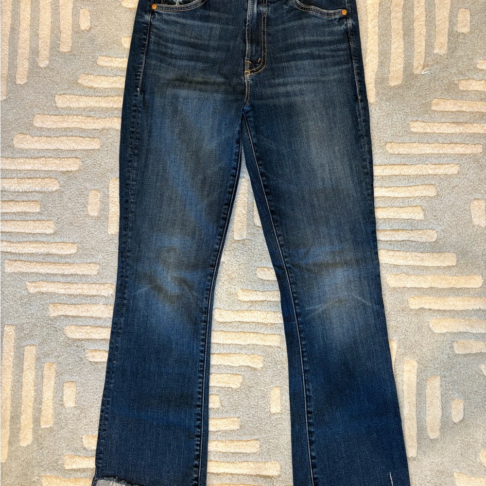 MOTHER Dark Blue Straight Leg Jeans